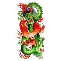 1pc New Chic Waterproof Temporary Tattoos Back/Arm/Leg Tattoos Flying Chinese Dragon Body Tattoos(18.5cm8.5cm)