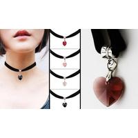 1pc Black Victorian Charm Choker