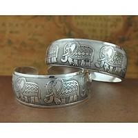 1PCS Fashion Carved Silver Bracelet N0.4 Christmas Gifts