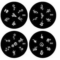 1PCS Nail Art Stamp Stamping Image Template Plate B Series NO.89-92(Assorted Pattern)