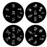 1PCS Nail Art Stamp Stamping Image Template Plate B Series NO.9-12(Assorted Pattern)