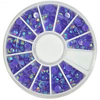 1pcs 4mm Round Bowl Nail Art Navy Blue Flat Rhinestones Nail Art DIY Decoration NC307