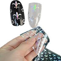 1pcs 1004cm transparent laser nail art glitter stickers diy beautiful  ...