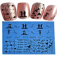 1pcs new nails art lace sticker colorful image design manicure nail ar ...
