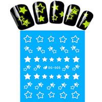 1pcs nail art water transfer noctilucent sticker star decoration nail  ...