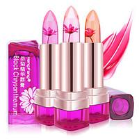 1Pcs Temperature Change Color Lip Balm 3 Color Waterproof Long-Lasting Sweet Transparent Jelly Flower Pink Moisturizer Lipstick