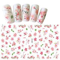 1pcs fashion sweet style nail art 3d stickers beautiful pink flower pe ...