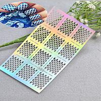 1pcs New Hollow Sticker Colorful Geometric Image Nail Manicure Design JV201-205