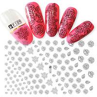 1pcs Fashion Beautiful Rose Design Nail Art DIY Beauty 3D Stickers Charming Flower DIY Decoration F109