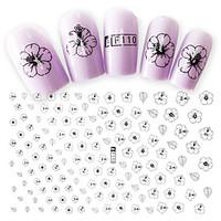 1pcs fashion beautiful flower decoration nail art 3d stickers sweet st ...