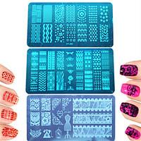 1pcs colorfullovely design diy fashion stamping plate nail stainless s ...