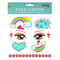 1Pcs Children\'s Tattoo Stickers Makeup 3D Flash Powder Face Stick