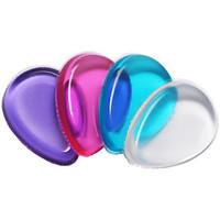 1PC Transparent The Silicone Puff makeup Don\'t Eat Meal Wash A Face Robot 4 Color Random