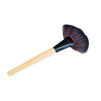 1pc Fan Brush Synthetic Hair Professional Eco-friendly Wood Handle For Face Brush