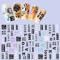 1pcs Fashion Nail DIY Beauty Nail Art 3D Stickers Creative Alphabet Personality Design Charming Decoration F173