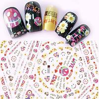 1pcs Fashion Lovely Style Creative Decoration Lovely Expression Beautiful Flower Design Nail Art 3D Stickers For Nail DIY Beauty F085