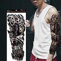 1pcs large robot full arm temporary tattoos sticker mechanical patten  ...