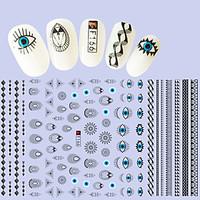 1pcs Fashion Personality Design Nail Art 3D Stickers Nail DIY Beauty Irregular Pattern Cartoon Eye Water Droplets Design Creative Decoration F166