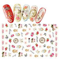 1pcs Fashion Romantic Flower Beautiful Design Nail Art 3D Stickers Colorful Flower Sweet Decoration For Nail DIY Beauty F181