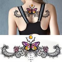 1pc 3d diy big chest butterfly tattoo stickers colorful hot flashes wa ...