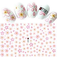 1pcs New Fashion Sweet Pink Flower Petal Decoration Beautiful Flower Nail Art DIY Beauty 3D Stickers F087
