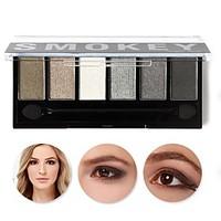 1Pcs 6 Colors Eyeshadow Palette Glamorous Smokey Eye Shadow Makeup Makeup Kit