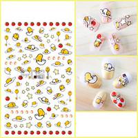 1pcs 3D Nail Stickers Lovely Cartoon QQ PenguinMr. Egg Yolk MonsterYellow Duck Nail Art Design Nail Art Sticker F061-069