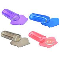 1pcs new transparentpurplepink violetrosegray jelly nail art stamper s ...