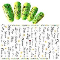 1pcs fashion creative alphabet lovely design nail art 3d stickers nail ...