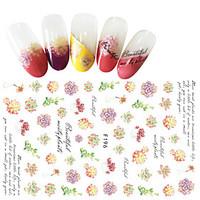 1pcs fashion beautiful flower design fresh style nail art 3d stickers  ...