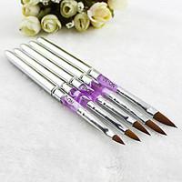 1pcs Silver UV Gel Acrylic Nail Art Decorations Brushes Painting Pen Tips Manicure Tool