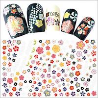 1pcs fashion colorful flower decoration nail art diy beauty 3d sticker ...