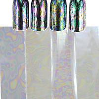 1pcs Transparent Beautiful Nail Art Glitter Transfer Foils Sticker Colorful Chameleon Nail Art Beauty Tip Design Polish DIY Foils Sticker TS4
