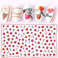 1pcs Hot Fashion Sweet Style Beautiful Heart Shape Design Nail Art 3D Stickers Romantic Lady Nail Art DIY Beauty Decoration F084