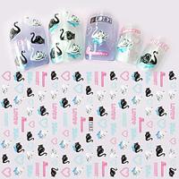 1pcs new fashion sweet style design nail art diy beauty 3d stickers lo ...