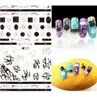 1pcs Fashion Magical Irregular Streak Pattern Nail Art 3D Stickers Nail DIY Beauty Beautiful Design Decoration F117