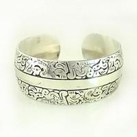 1PCS Fashion Carved Silver Bracelet N0.7 Christmas Gifts