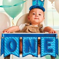 1st Birthday Boy Deluxe High Chair Decoration