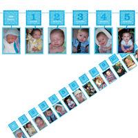 1st Birthday Boy 12 Month Photo Garland