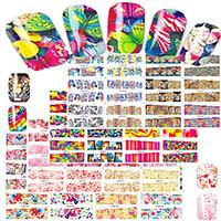 1set 48pcs mixed nail art watermark sticker beautiful flowerbutterfly  ...