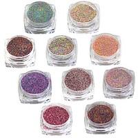 1set Mixed Color Nail Sugar Powder Nail Art Dust Tips Nail Decorations Dazzling Manicure Craft #523-532