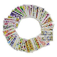 1set 48sheets mixed full cover flower nail art sticker colorful flower ...