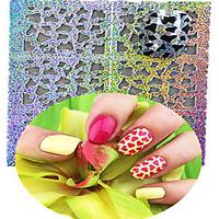 1set 24 Styles Nail Art Hollow Stickers Star Heart Flower Colorful Design Nail Beauty STZK01-24