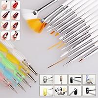 1set Nail Brush Nail Art Design Painting Dotting Detailing Pen Brushes Bundle Tool Kit Set Nail Styling Tools(20pcs/set)