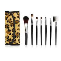 1set Makeup Brush Set Synthetic Hair Full Coverage Portable Wood Face Eye Lip