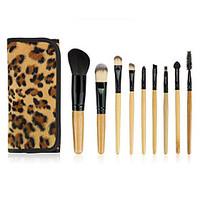 1set Makeup Brush Set Synthetic Hair Portable Full Coverage Wood Face Eye Lip