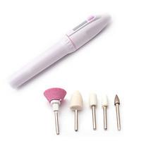 1set Nail Art Tips Electric Drill Pen Shaped Professional Manicure Pedicure Machine Grooming Nail Tools(without battery)