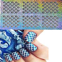 1set 24 styles nail art hollow stickers star heart flower colorful des ...