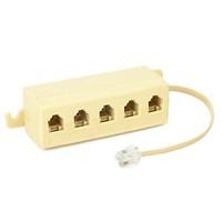 1to5 multifunction rj11 telephone cable junction box split adapter