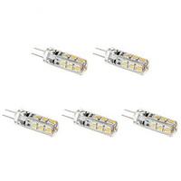 1W G4 LED Corn Lights T 24 110 lm Warm White DC 12 V 5 pcs